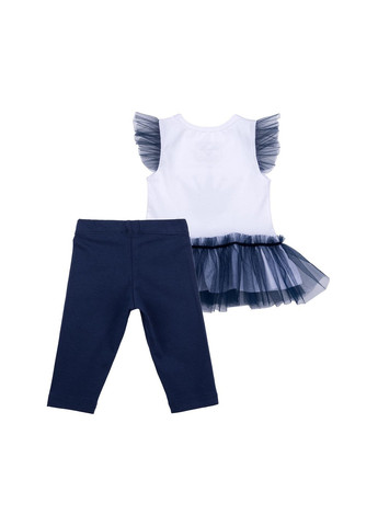 Комбинированный летний набор детской одежды с коронкой (10869-86g-blue) Breeze