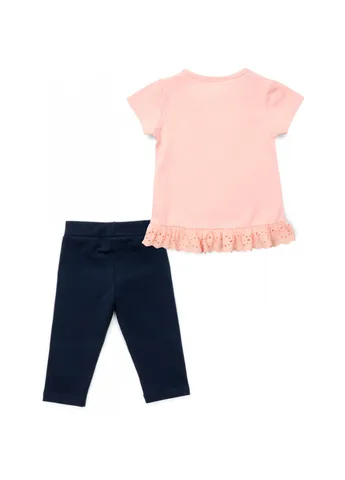 Комбінований літній набір дитячого одягу з однорогом (13741-104g-peach) Breeze