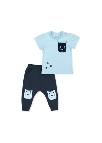 Комбинированный демисезонный набор детской одежды с карманчиками (10234-80g-blue) Breeze