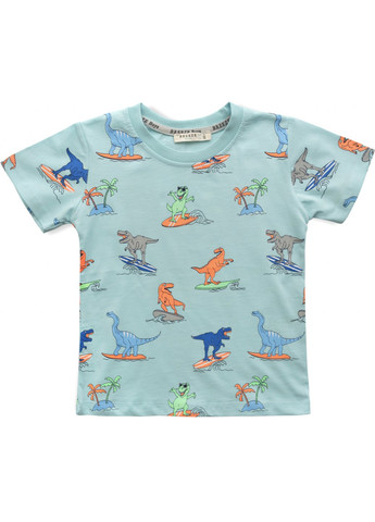 Блакитний демісезонний набір дитячого одягу з динозаврами (16404-110b-blue) Breeze