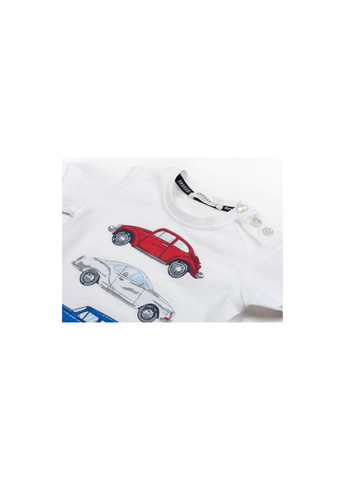 Блакитний літній набір дитячого одягу з машинками (12365-80b-blue) Breeze
