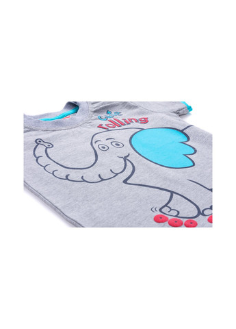 Блакитний літній набір дитячого одягу зі слоником (6199-104b-blue) Breeze