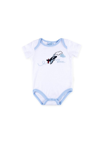 Комбинированный демисезонный набор детской одежды для мальчиков :человечек, штанишки, кофточка и шапочка (f7763.b.0-3) Luvena Fortuna