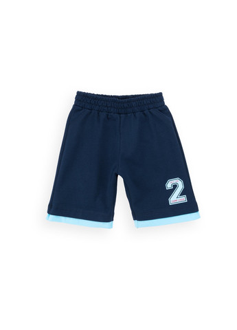 Голубой летний набор детской одежды футболка с пуговичками с шортами (8922-98b-blue) Breeze