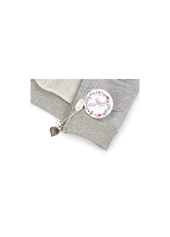 Кофта на блискавці з хутряним капюшоном (6943-68G-gray) Haknur (257204007)