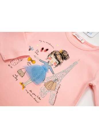 Кофта з дівчиною (15970-110G-peach) Breeze (257204547)
