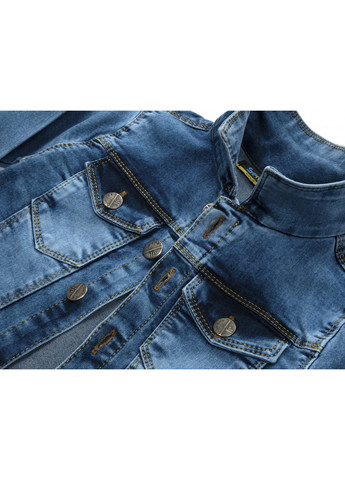 Голубая демисезонная куртка джинсовая (99112-104-blue) Sercino