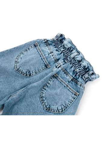 Голубые демисезонные джинсы с высокой талией (15440-140g-blue) Breeze
