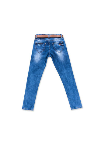 Комбинированные демисезонные джинсы с ремнем (20058-128g-jeans) Breeze
