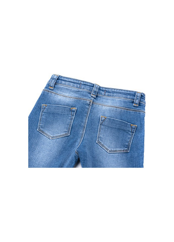 Комбинированные демисезонные джинсы джинсовые с цветочками (oz-17703-74g-jeans) Breeze