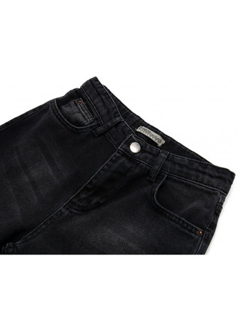 Черные демисезонные джинсы с потертостями (15557-164g-black) Breeze