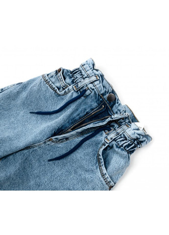 Голубые демисезонные джинсы с высокой талией (16011-128g-blue) Breeze