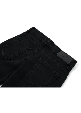 Черные демисезонные джинсы с дырками (20214-140g-black) Breeze