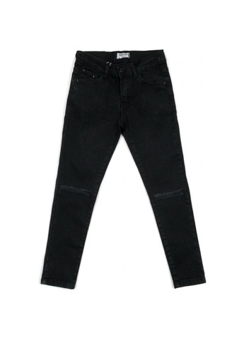 Черные демисезонные джинсы с дырками (20214-134g-black) Breeze