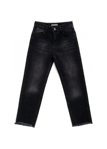 Черные демисезонные джинсы с потертостями (15557-140g-black) Breeze