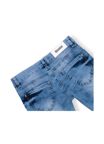 Голубые демисезонные джинсы со звездочками (20109-140g-blue) Breeze