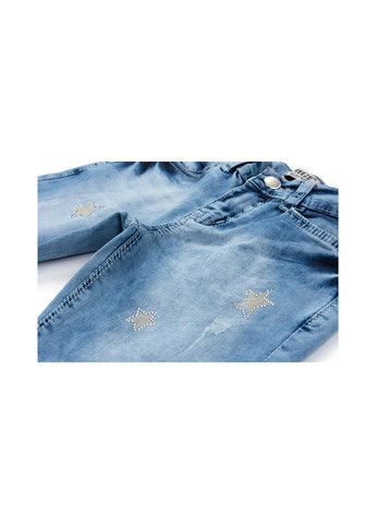 Голубые демисезонные джинсы со звездочками (20109-152g-blue) Breeze