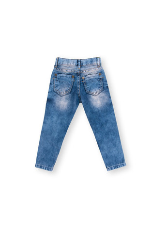 Голубые демисезонные джинсы светлые с потертостями (20073-104b-blue) E&H