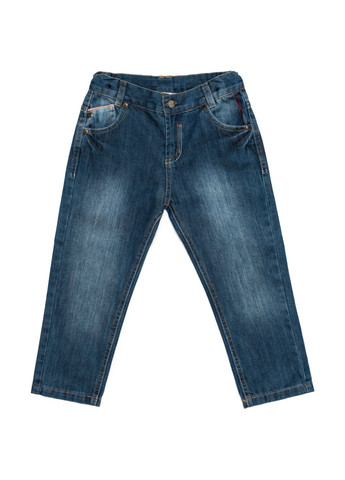 Голубые демисезонные джинсы с потертостями (12613-98b-blue) Aziz