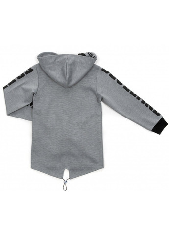 Сіра демісезонна куртка ветровка з капюшоном (10760-140b-gray) BLUELAND