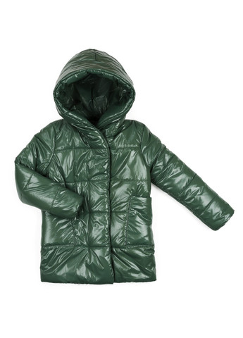 Зеленая демисезонная куртка удлиненная "felice" (19709-128-green) Brilliant