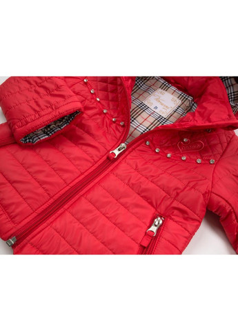 Красная демисезонная куртка стеганая (3174-110g-red) Verscon
