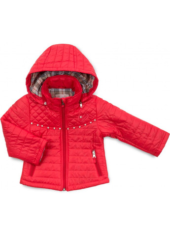 Червона демісезонна куртка стьобана (3174-104g-red) Verscon