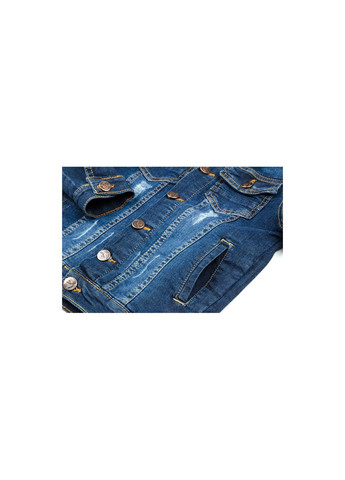 Голубая демисезонная куртка джинсовая (20057-116b-blue) Breeze