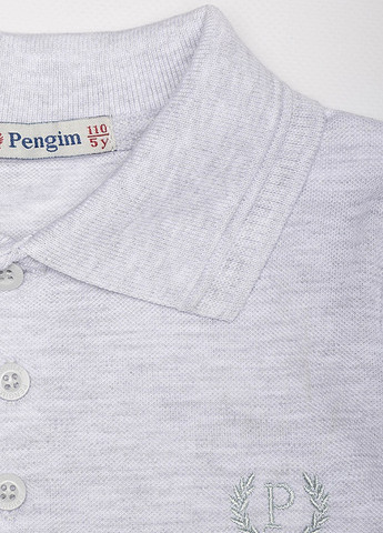 Серая детская футболка-поло для мальчика для мальчика Pengim