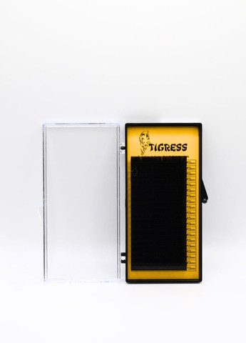 Ресницы для наращивания HYLON LASH 20 линий одна длина черные, изгиб, толщина 0.07мм, длина 13мм Tigress C (257197329)