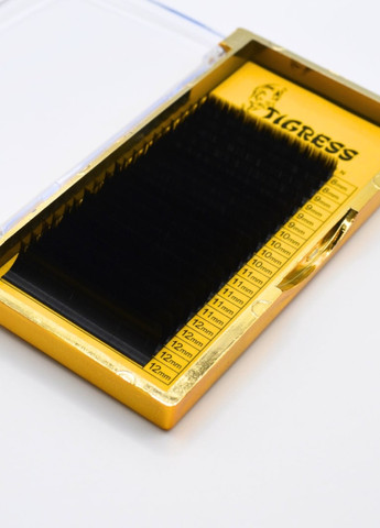 Вії для нарощування HYLON LASH 20 ліній MIX чорні, вигин, товщина 0.07мм, довжина 8-12 Tigress C (257197409)