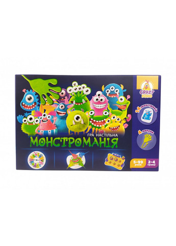 Детская настольная игра "Монстромания" 18,5х6х28 см Vladi toys (257201503)