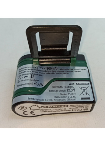 Аккумуляторный карманный фонарик, заряжается от USB 5,3 см Parkside (257201714)