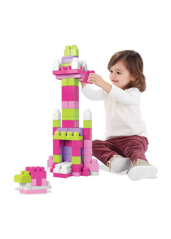 Конструктор розовый в мешке 80 деталей (DCH62) Mega Bloks (257223063)