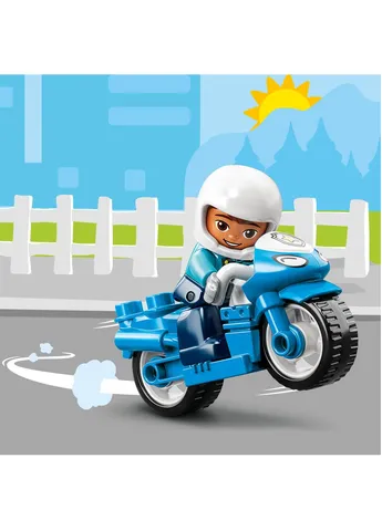 Конструктор DUPLO Town Полицейский мотоцикл 5 деталей (10967) Lego (257224898)