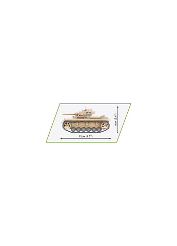 Конструктор Вторая Мировая Война Танк Panzer III, 292 деталей (-2712) Cobi (257224268)