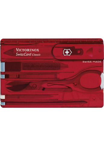 Нож SwissCard Transparent Red (0.7100.T) Victorinox (257224952)