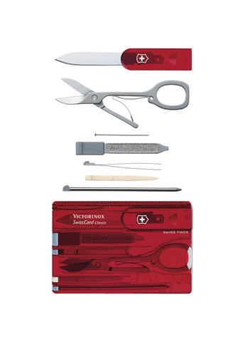 Нож SwissCard Transparent Red (0.7100.T) Victorinox (257224952)