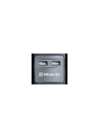 Подовжувач мережі RS-3 USB CHARGE 1.8m, black (EL122500001) Real-El (257225231)