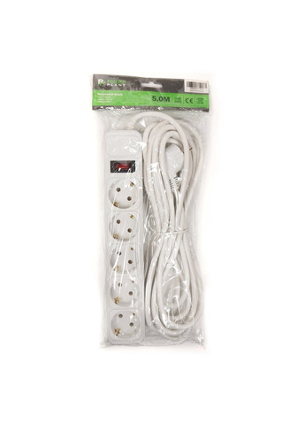 Фільтр живлення 5 м, 5 розеток, євростандарт (JY-1056/5) (PPSA10M50S5) PowerPlant (257224365)