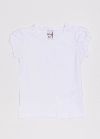 Біла літня футболка для дівчинки No Brand