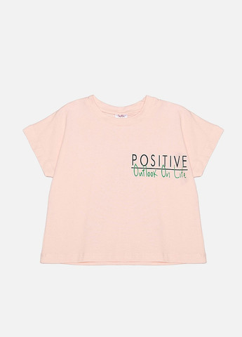 Розовая летняя футболка для девочки Miss Feriha
