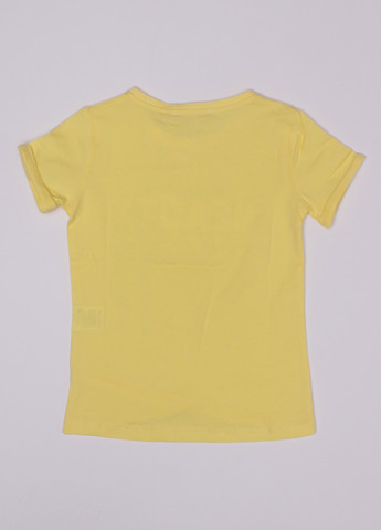 Жовта літня футболка для дівчинки Pengim