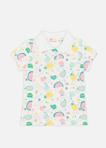Серая детская футболка-поло для девочки для девочки Pengim