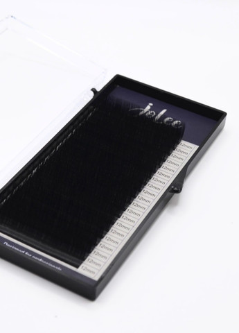 Ресницы для наращивания SUPER MINK LASH 20 линий одна длина черные, изгиб, толщина 0.07мм, длина 12мм JoLee C (257222688)