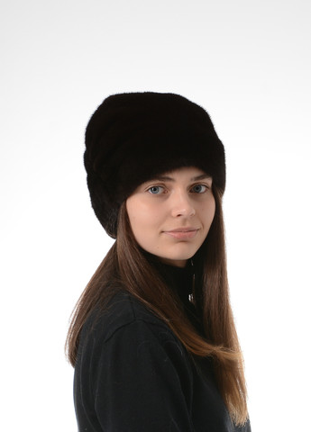 Жіноча зимова норкова шапка кубанка з цільного натурального хутра Меховой Стиль листок (257222730)