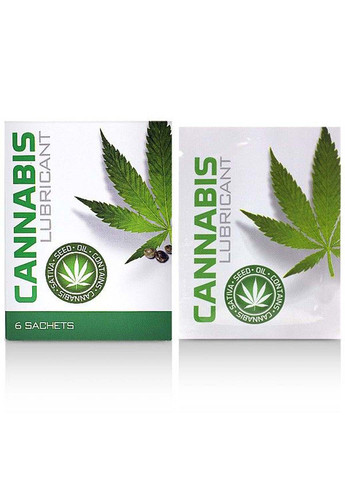 Водний лубрикант Cannabis Lubricant Water-based Sachets 6шт по 4мл Cobeco Pharma (257235975)
