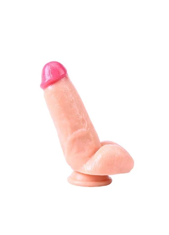 Фалоімітатор на присосці з червоною головкою Troy Bell 6.5 Dildo Chisa (257235682)