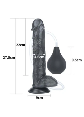 Фалоімітатор на присосці Squirt Extreme Dildo Black 11.0 Lovetoy (257235890)