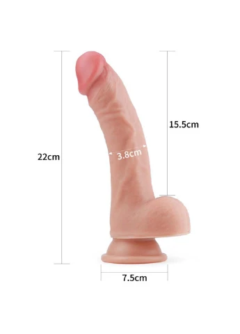 Двошаровий силіконовий фалоімітатор Dual layered Platinum Silicone Cock Lovetoy (257235862)